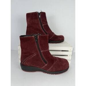 Martino Boots Womens Size 6 Suede Zip Ankle Casual Comfort Winter 144119